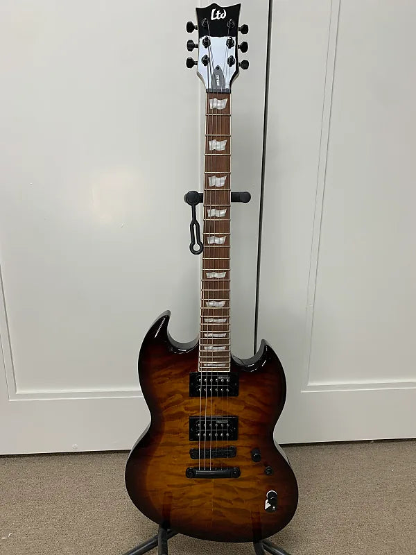 ESP LTD Viper-256 Electric Guitar - Dark Brown Sunburst