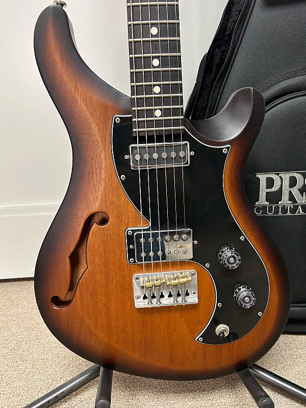 PRS S2 Vela Semi-Hollow Satin Electric Guitar - McCarty Tobacco Sunburst