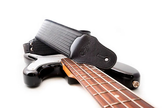 Right On Straps Bond-80 Black High Quality Vegan Guitar Strap