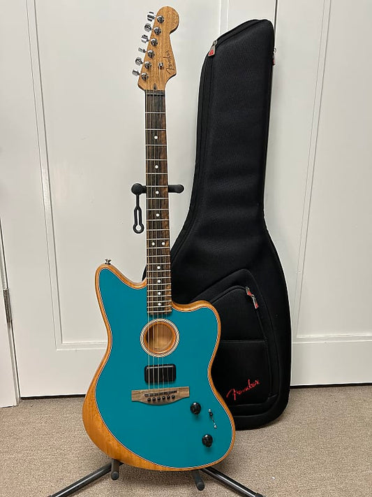 Fender American Acoustasonic Jazzmaster Acoustic Electric Guitar - Ocean Turquoise