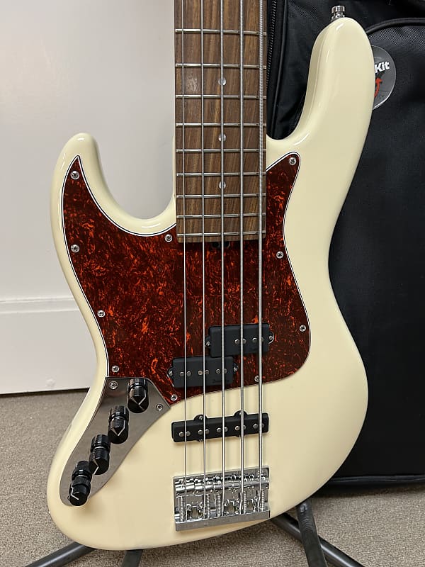 Sadowsky MetroLine 21-Fret Vintage Left Handed P/J 5-String Bass Red Alder Body - Olympic White