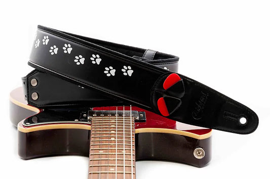 Right On Straps Cat Black High Quality Vegan Guitar Strap