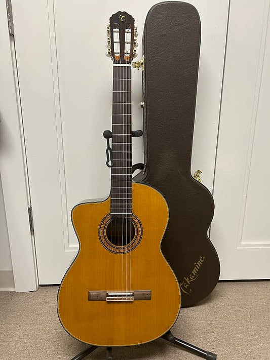 Takamine TC132SC Classical Series Nylon String Concert Cutaway Acoustic/Electric Guitar Left Handed - Natural Gloss