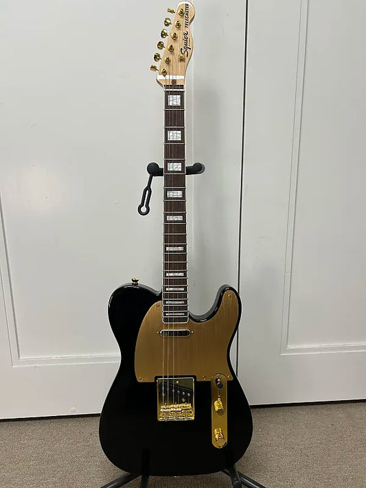 Squier 40th Anniversary Gold Edition Telecaster Electric Guitar - Black