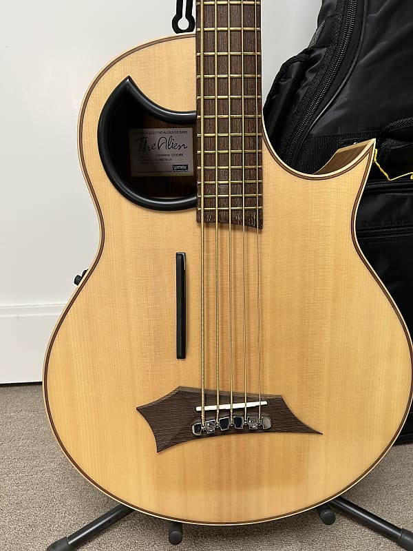 Warwick Alien 5 String Acoustic Electric Bass Guitar - Natural