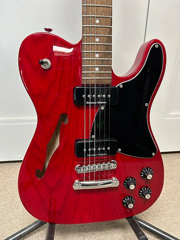 Fender Jim Adkins JA-90 Artist Series Signature Telecaster Electric Guitar Crimson Transparent