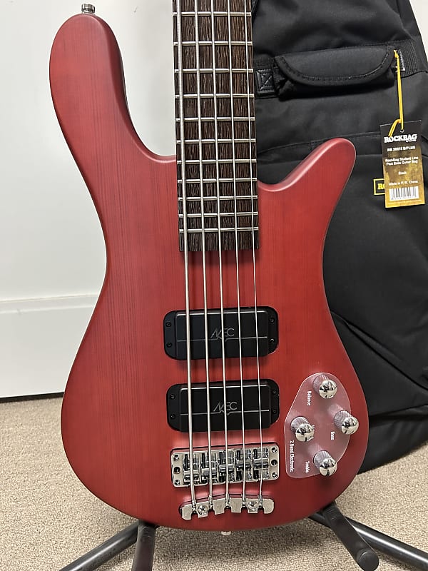 Warwick Rockbass Streamer Standard 5 String Bass -Burgundy Red Transparent  Satin