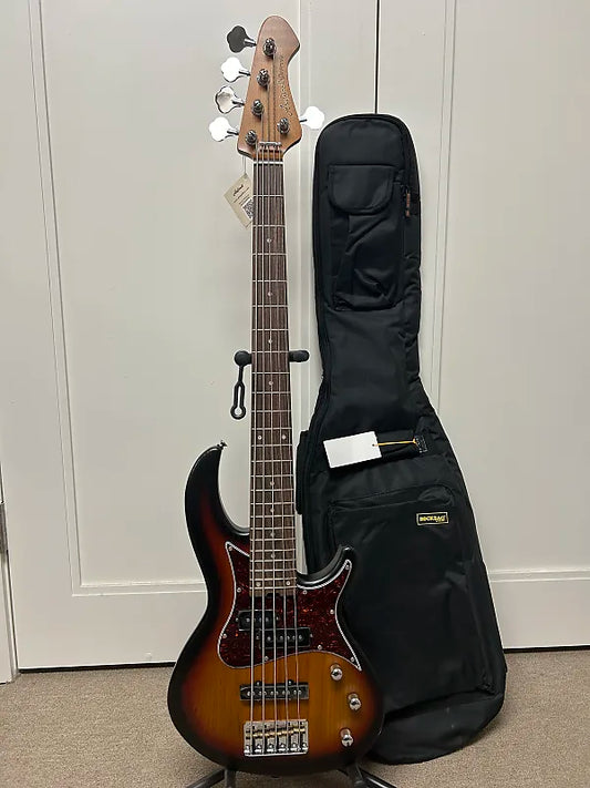 Aria Pro II 313-MK2/5 5 String Detroit Bass - Open Pore Sunburst