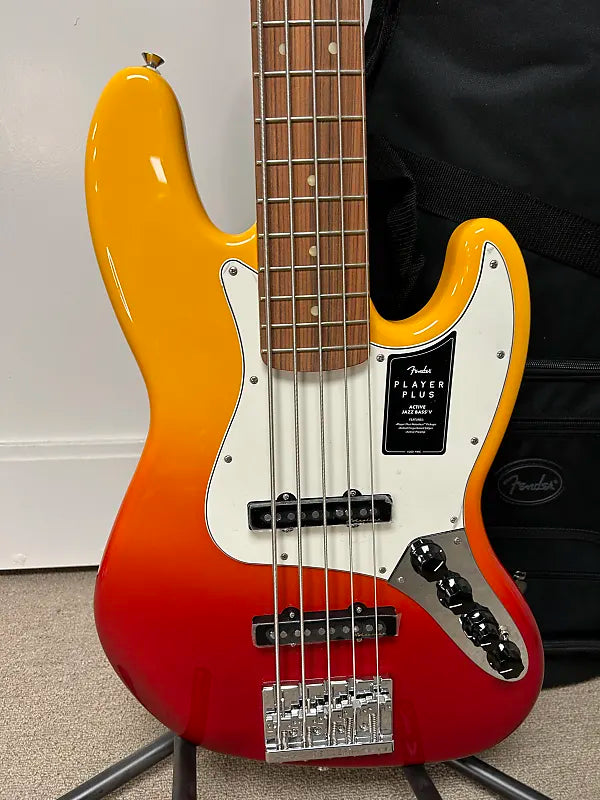 Fender Player Plus Active Jazz Bass V with Pau Ferro Fretboard - Tequila Sunrise