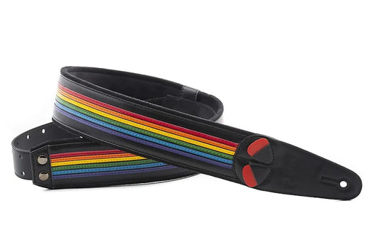 Right On Prisma Dark Side of the Moon Pink Floyd Tribute Vegan High Quality Guitar Strap