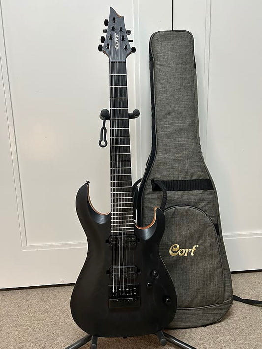 Cort KX707 EverTune 7 String Electric Guitar - Open Pore Black