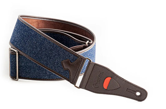 Right On Straps Talisman Denim Blue High Quality Vegan Guitar Strap