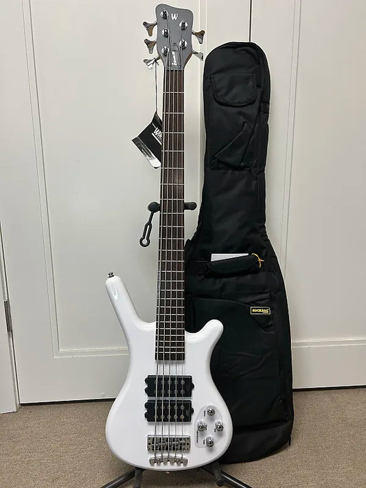 Warwick Rockbass Corvette $$ 5 String Bass - Solid White High Polish