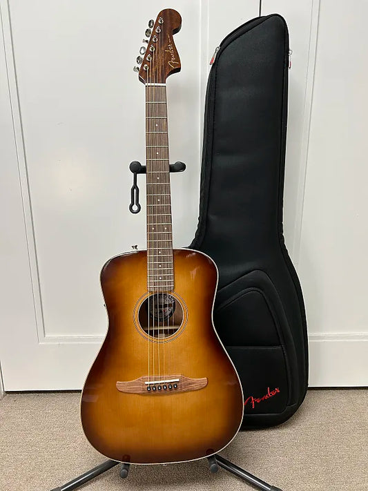 Fender California Traditional Series Malibu Classic Acoustic Electric Guitar - Aged Cognac Burst