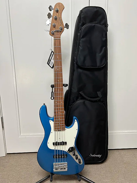 Sadowsky MetroExpress Vintage J/J Bass 5-String with Pau Ferro Fretboard - Ice Blue Metallic