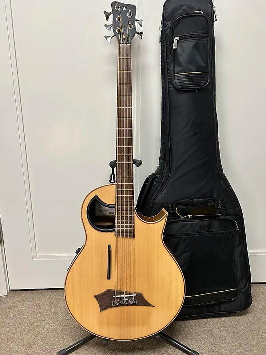 Warwick Alien 5 String Acoustic Electric Bass Guitar - Natural