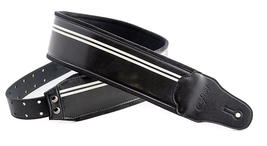 Right On Straps Race 80 Black Vegan High Quality Guitar Strap