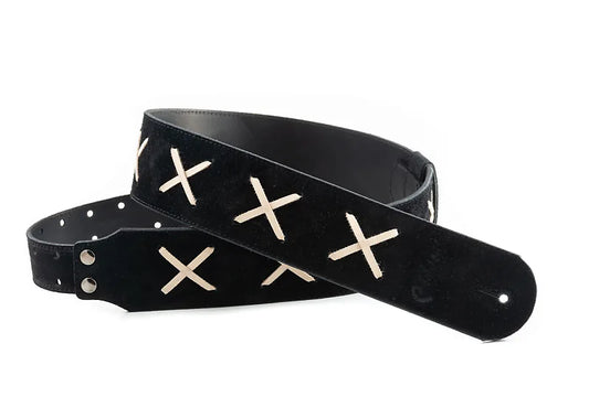 Right On Straps Legend DG David Gilmour Black Vegan High Quality Guitar Strap