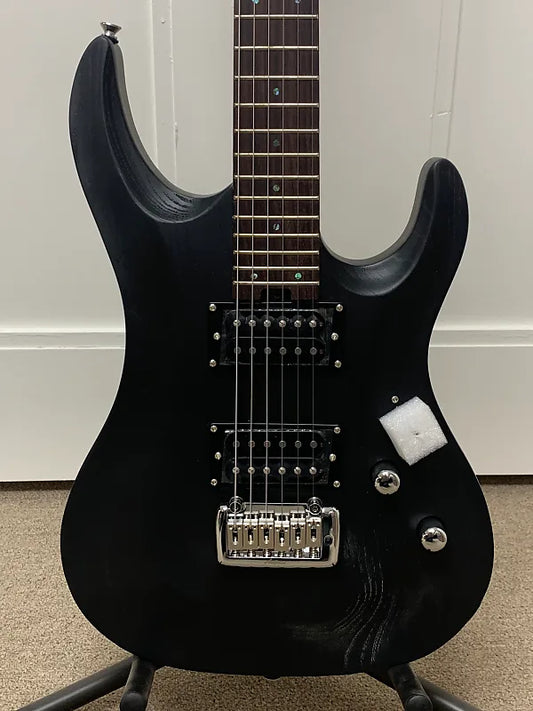 Aria Pro II Mac Deluxe Electric Guitar - Black - Demo Model